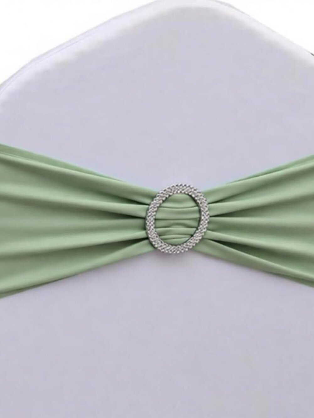 Sage Green Chair Sashes 100 Pack, Spandex Chair Bands for Wedding Decor, Sage Gr